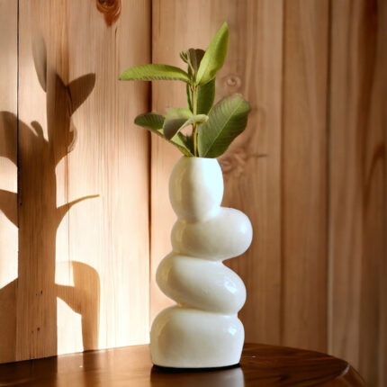 Pebble Play Vase - White