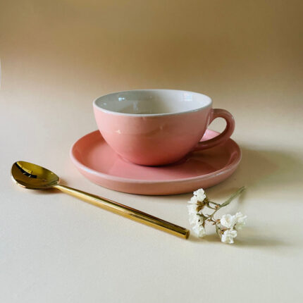 Carsten Cup & Saucer (Pink) - 240 ML