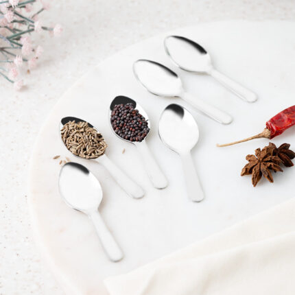 Premium Stainless Steel Masala Spoon Set - 6 Piece Spice Infuser