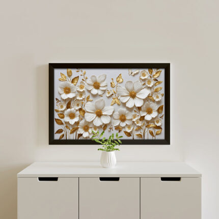 Daisy Realm Floral Wall Painting