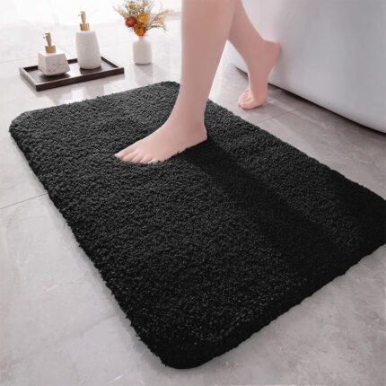 Lois Anti Skid Bath Mat - Black
