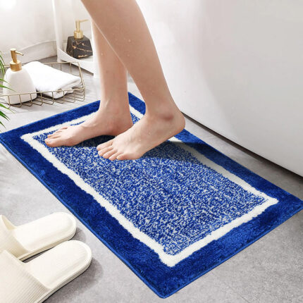 Luxe Anti Skid Bath Mat - Light Blue