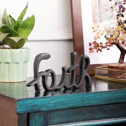 Faith Typography Showpiece - Black