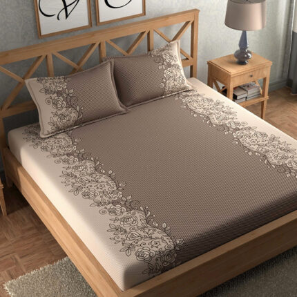 Earthen Flowers Floral Microfiber Bedsheet