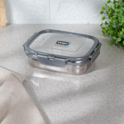Maxo Munch Airtight Lunch Box (Grey) - 630 ML