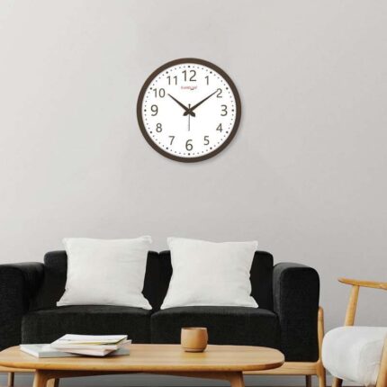 Time Keeper Modern Wall Clock - Brown
